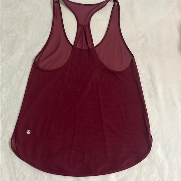 lululemon athletica Burgundy Sheer Tank Top - Picture 1 of 7
